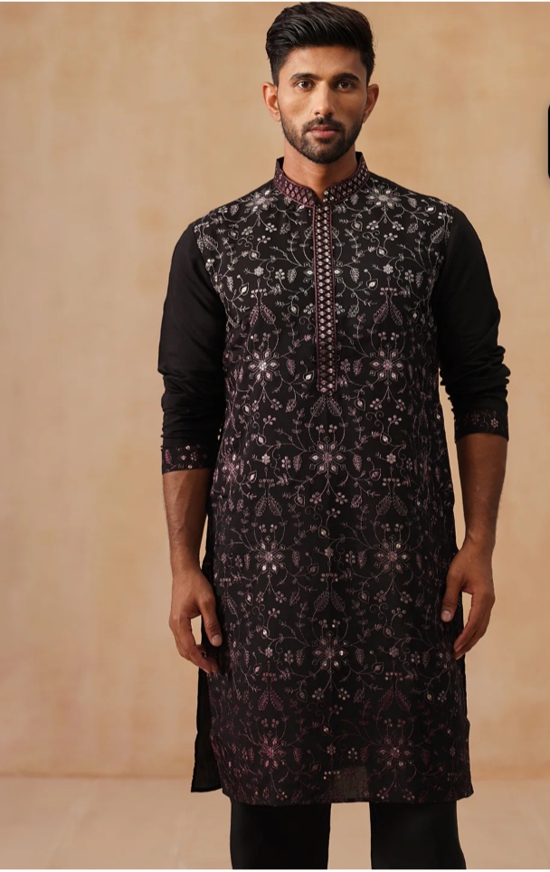 Black lllusion Kurta